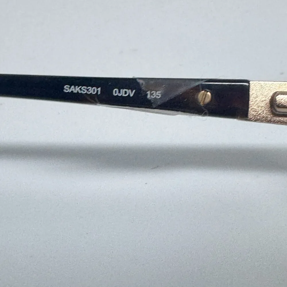 Saks Fifth Avenue Eyeglasses 301 0JDV Brown Gold frames‎ 54-16-135 H15737
